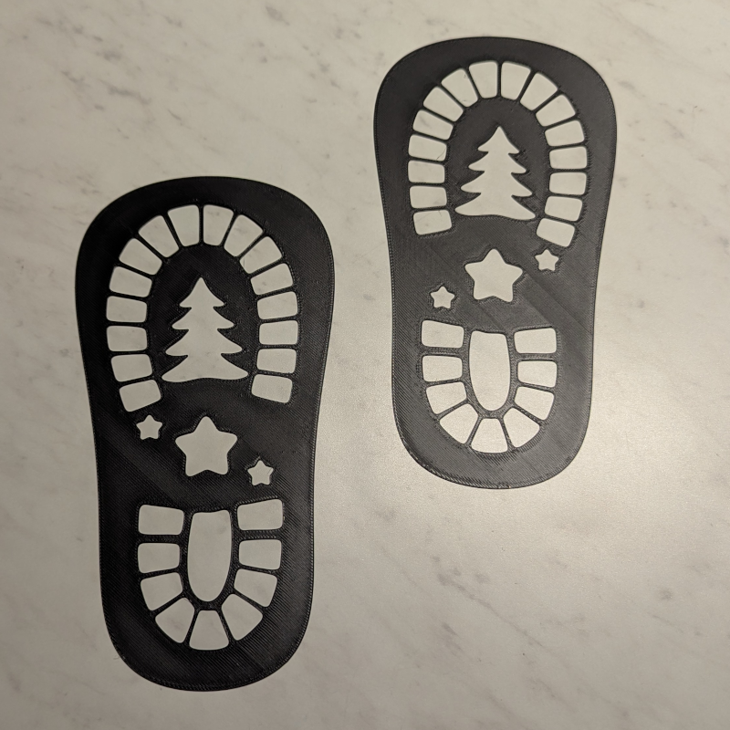 Santa Foot Print Stencil