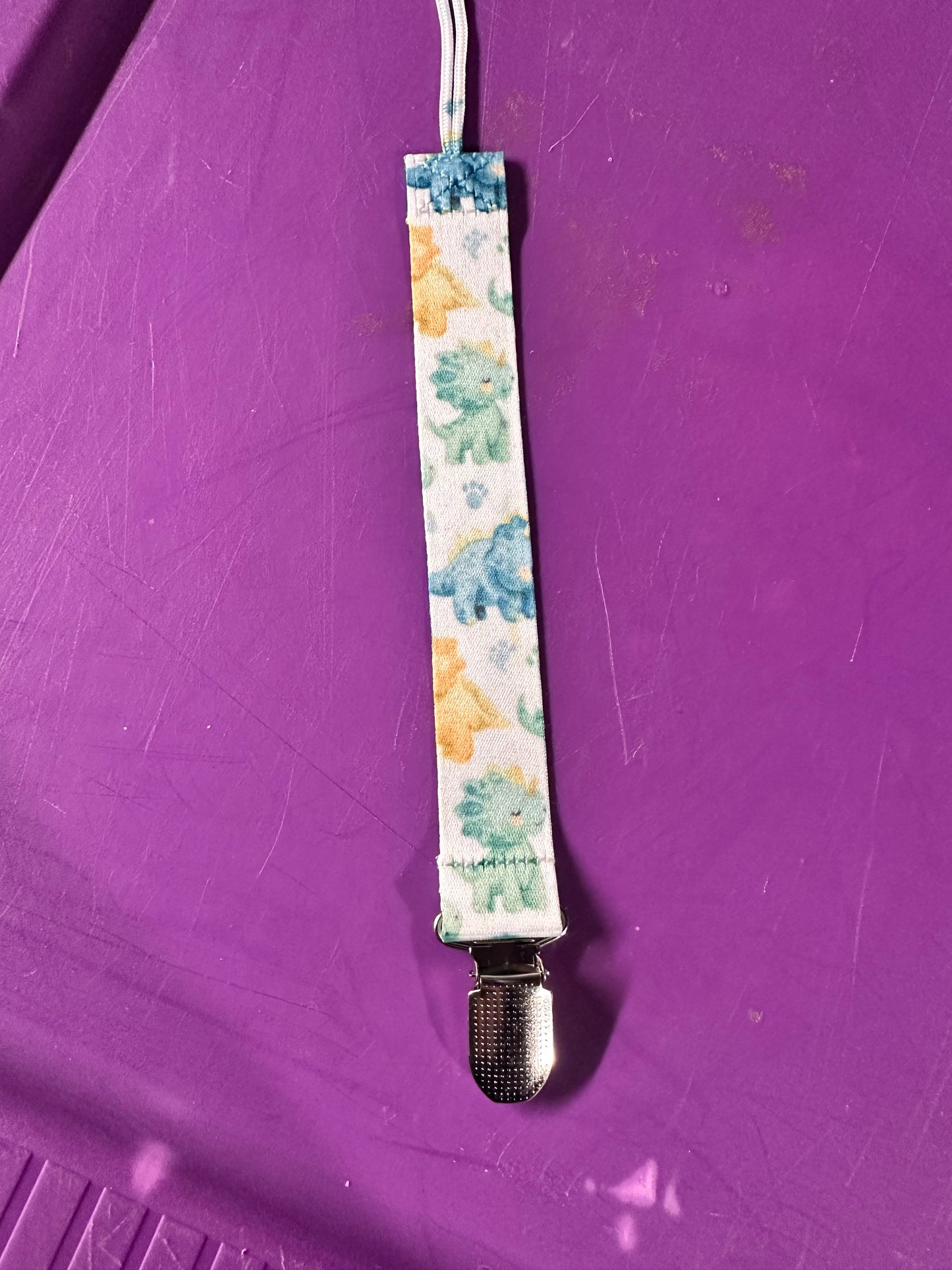 Dinosaur Pacifier Clip