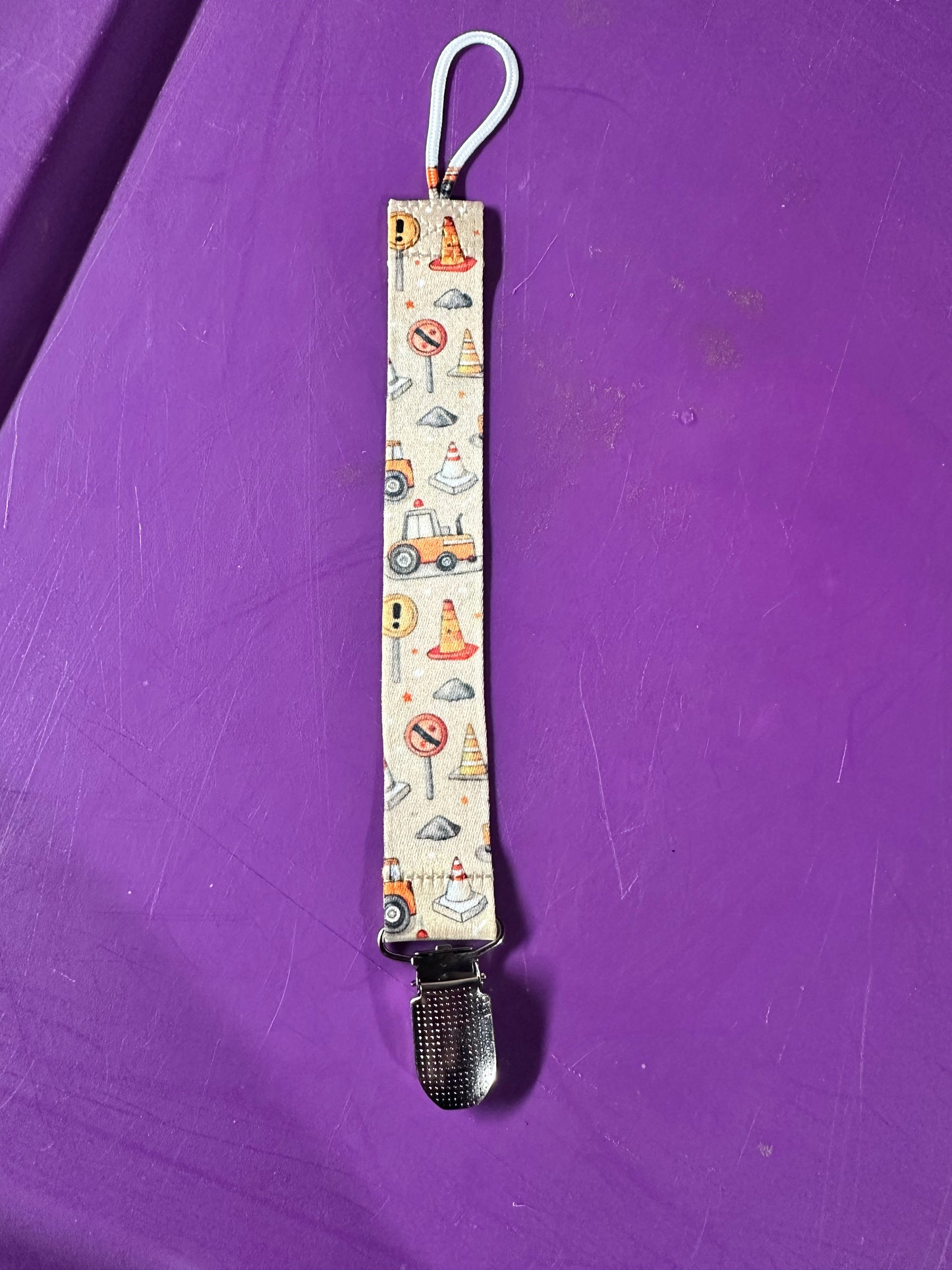 Construction Pacifier Clip