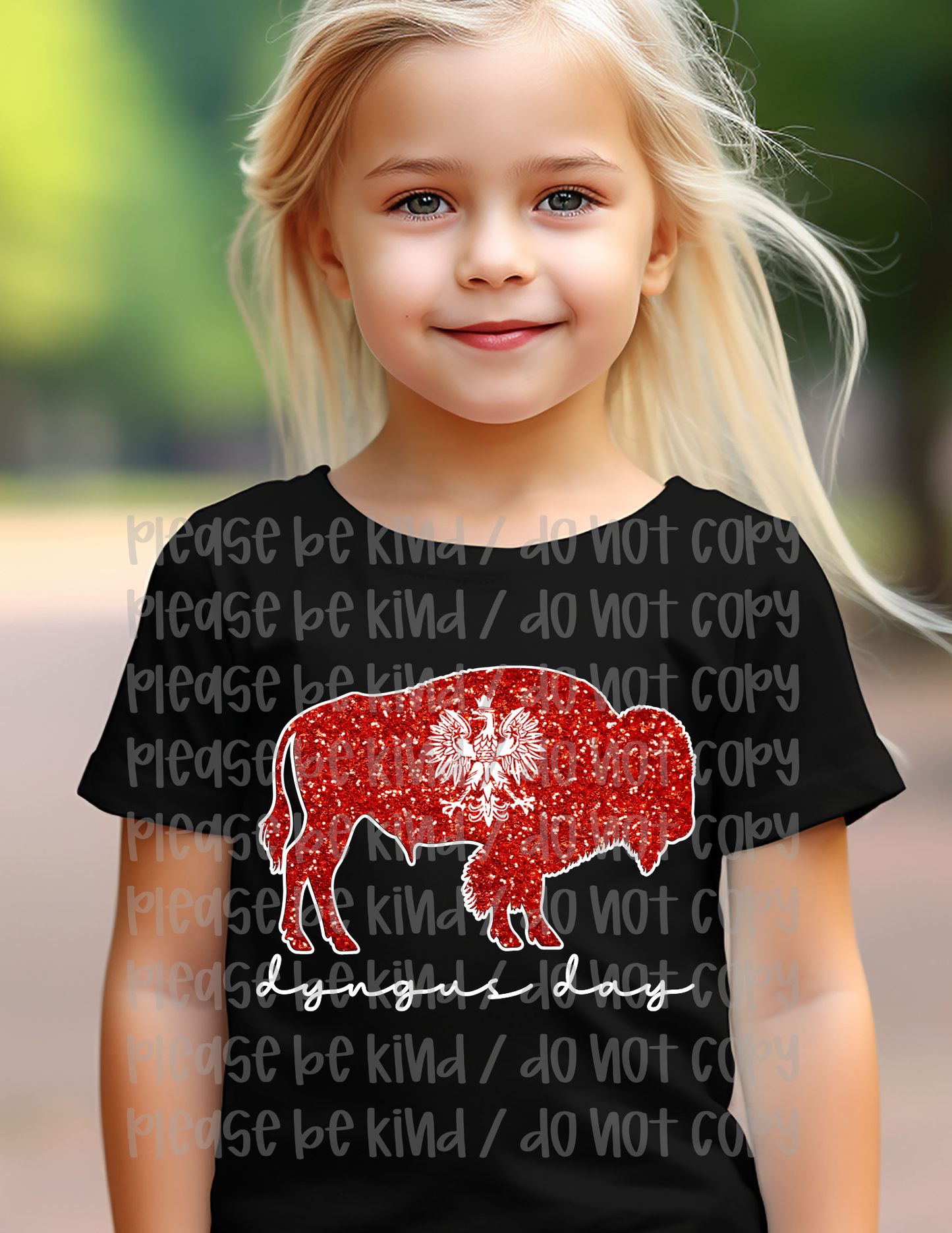 Dyngus Day Faux Glitter Buffalo