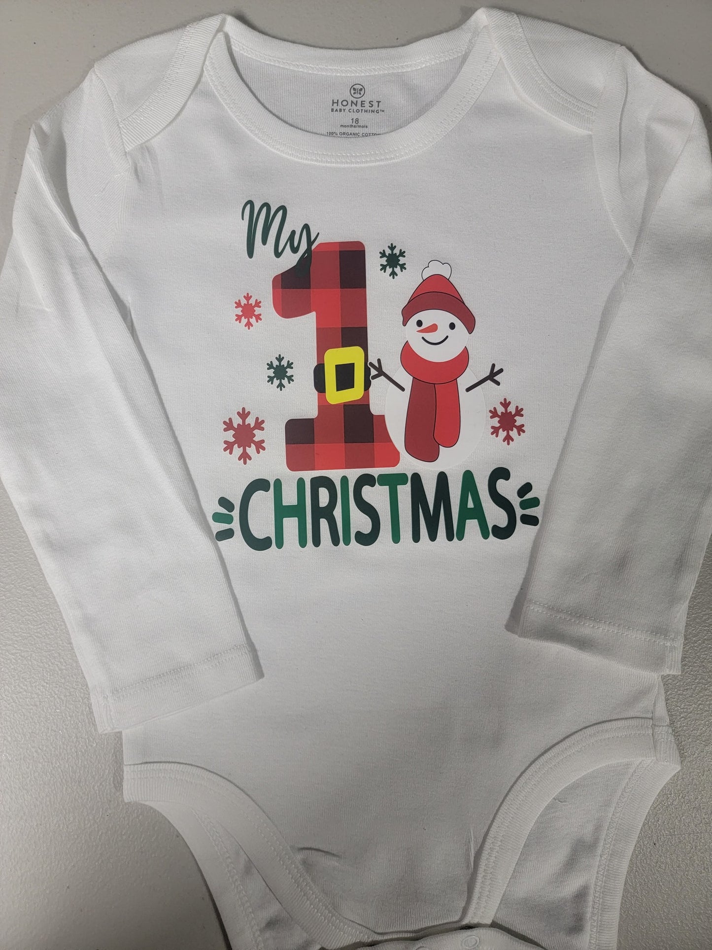 My First Christmas Red Onesie