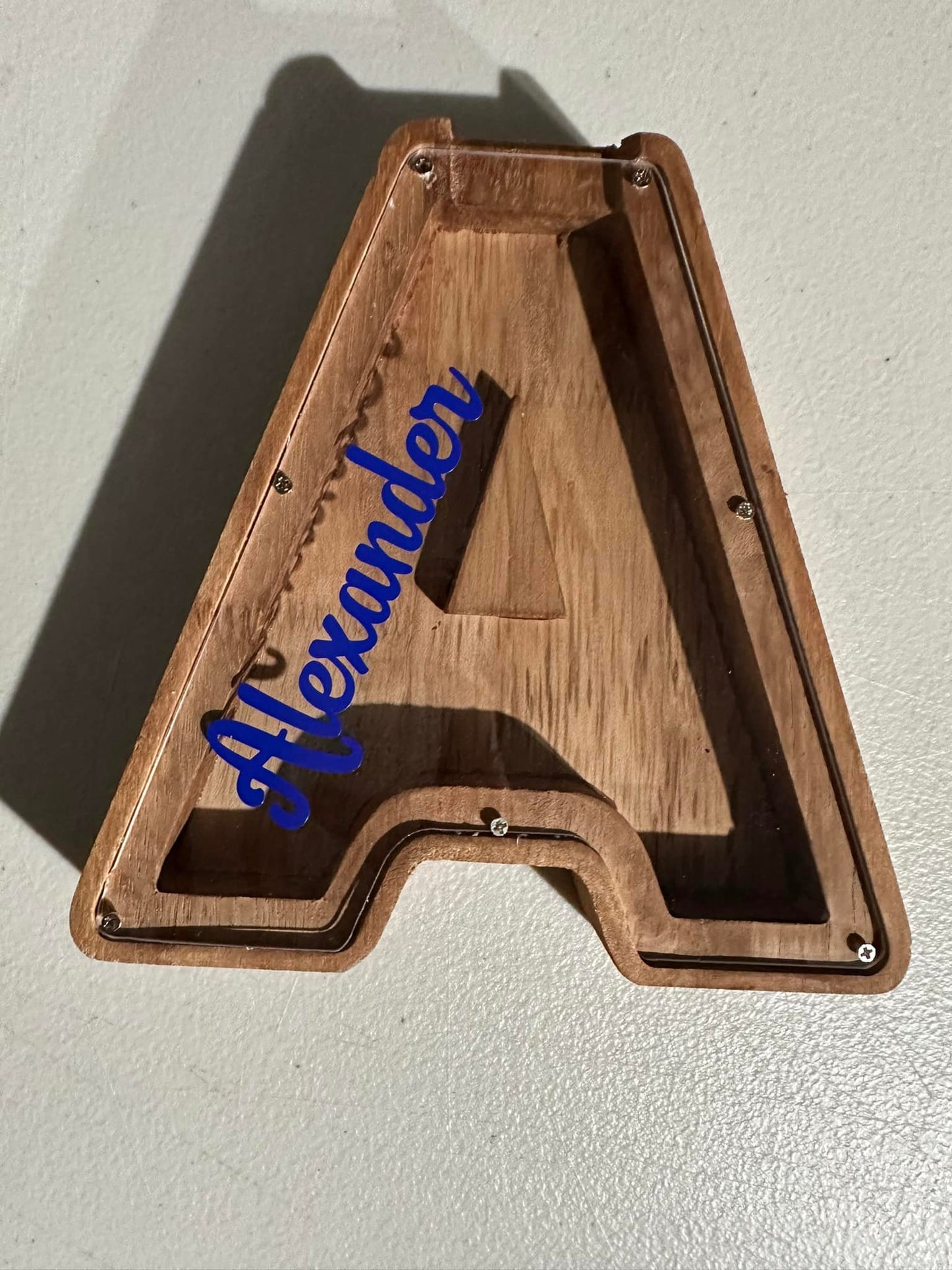 Letter Wooden Piggy Banks