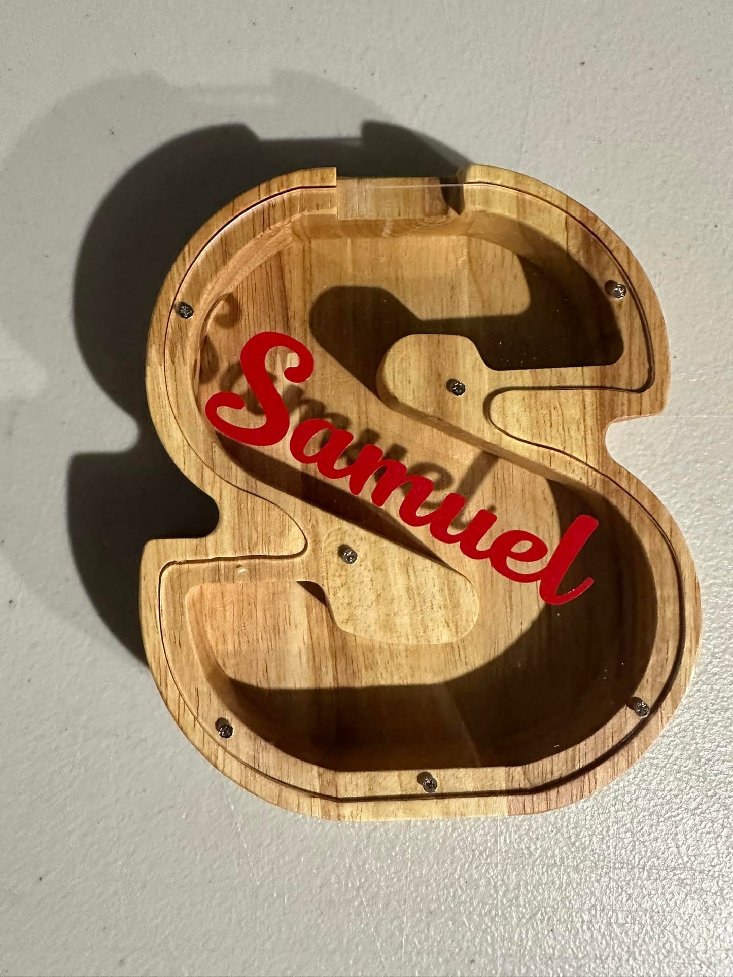 Letter Wooden Piggy Banks