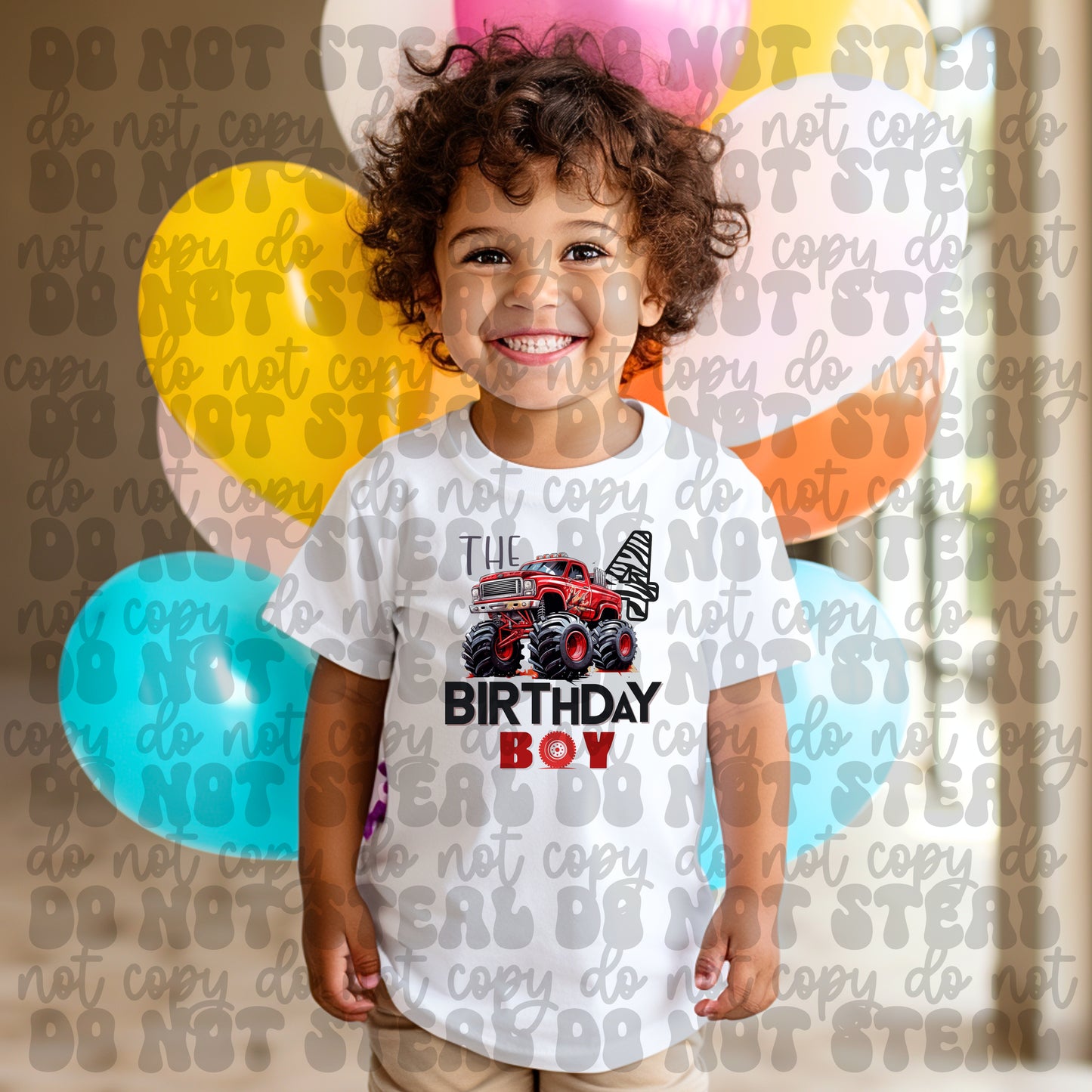 Red Monster Truck Birthday