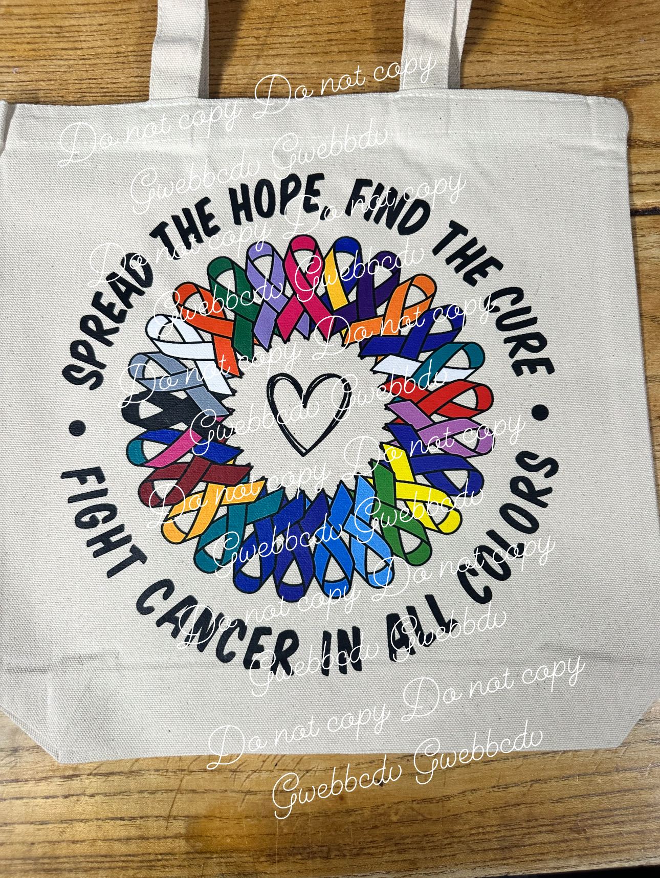 Fight Cancer In All Colors Tote Bag