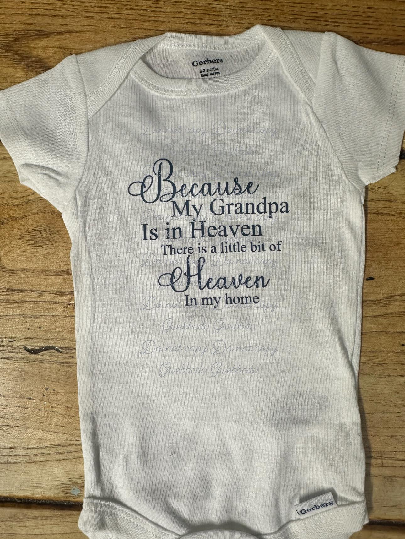My Grandpa In Heaven Onesie