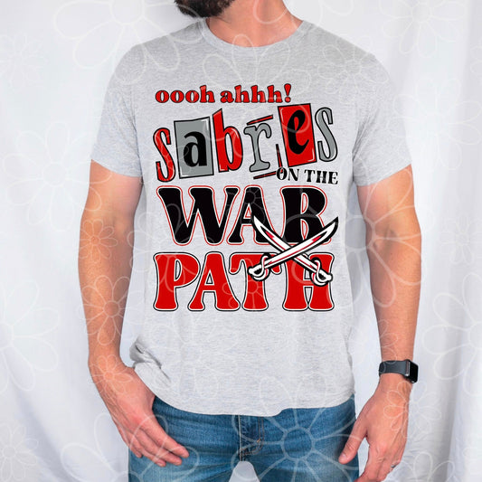 Sabre On A War Path Red