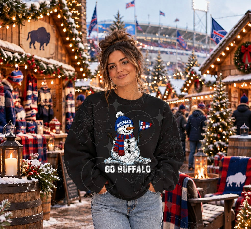 Go Buffalo Football Snowman
