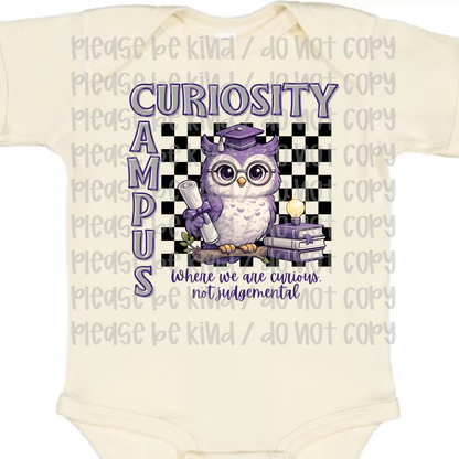 Curiosity Campus Checkered Onesie