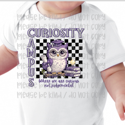 Curiosity Campus Checkered Onesie