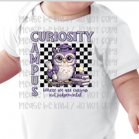 Curiosity Campus Checkered Onesie