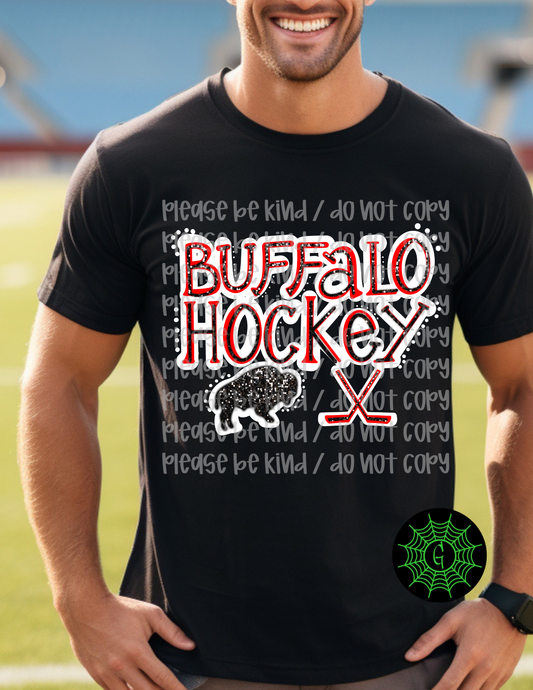 Buffalo Hockey Sparkle Red