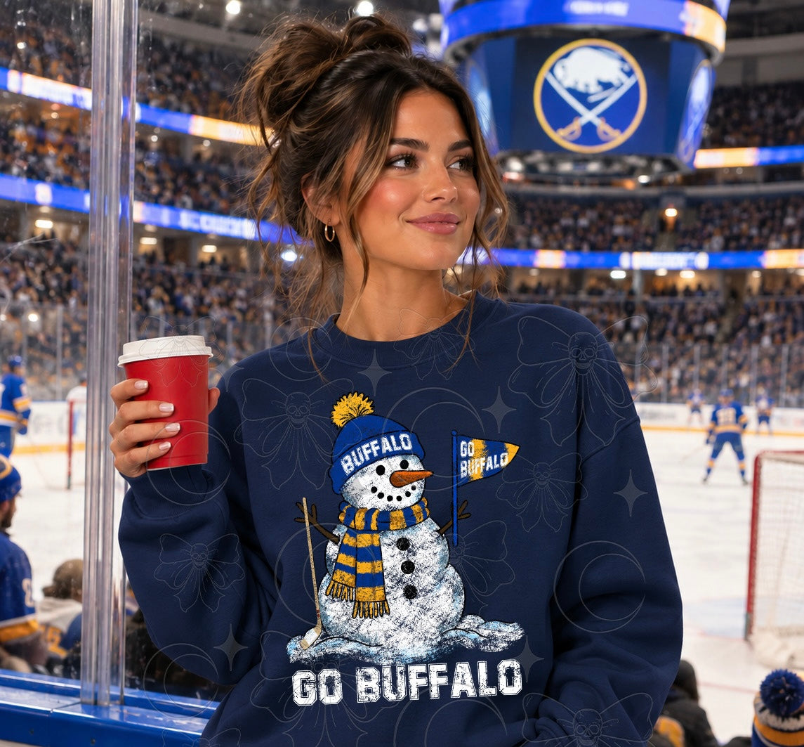 Go Buffalo Hockey Snowman