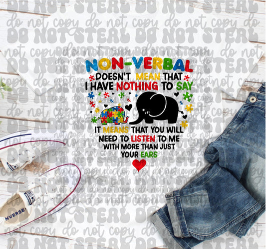 Non Verbal Doesn't Mean