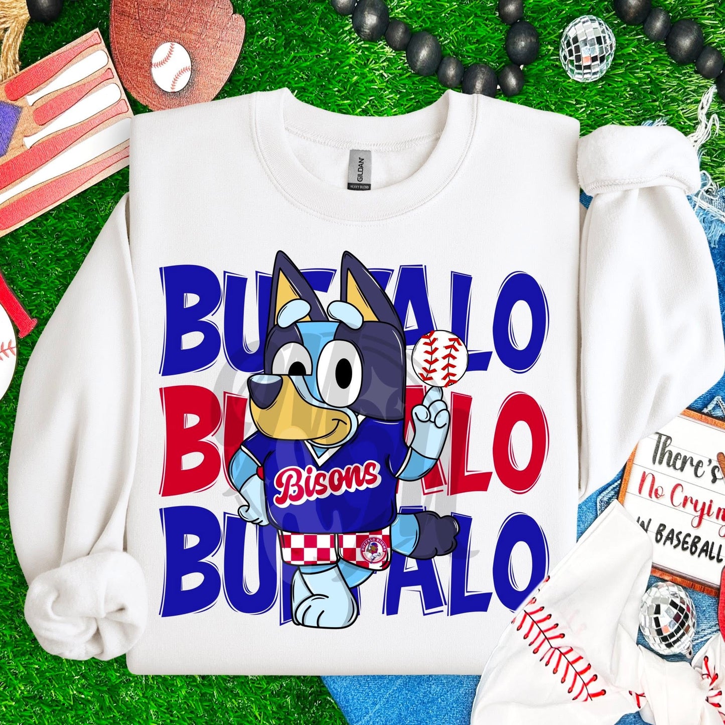 Buffalo Baseball Blue Dog
