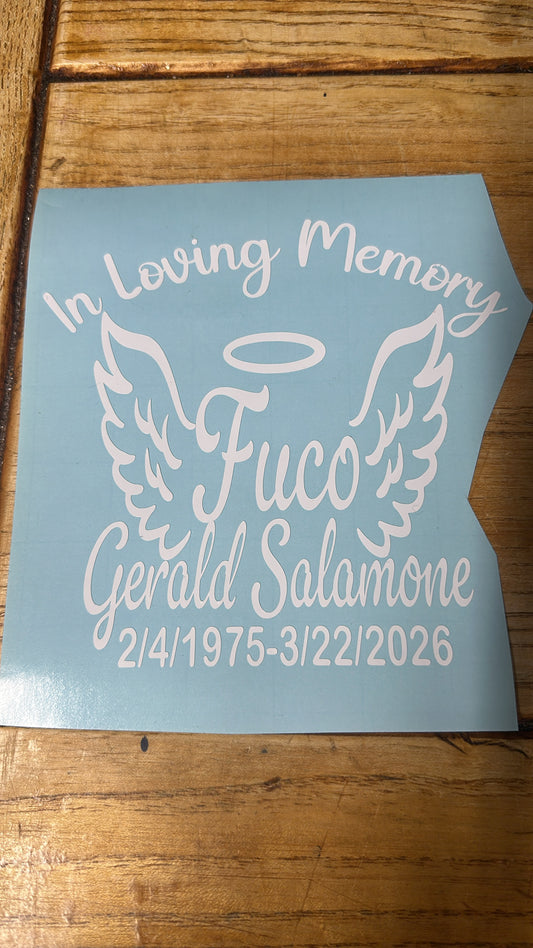 Gerald Salamone Memorial Decal