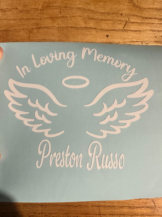 Preston Russo Memorial Decal