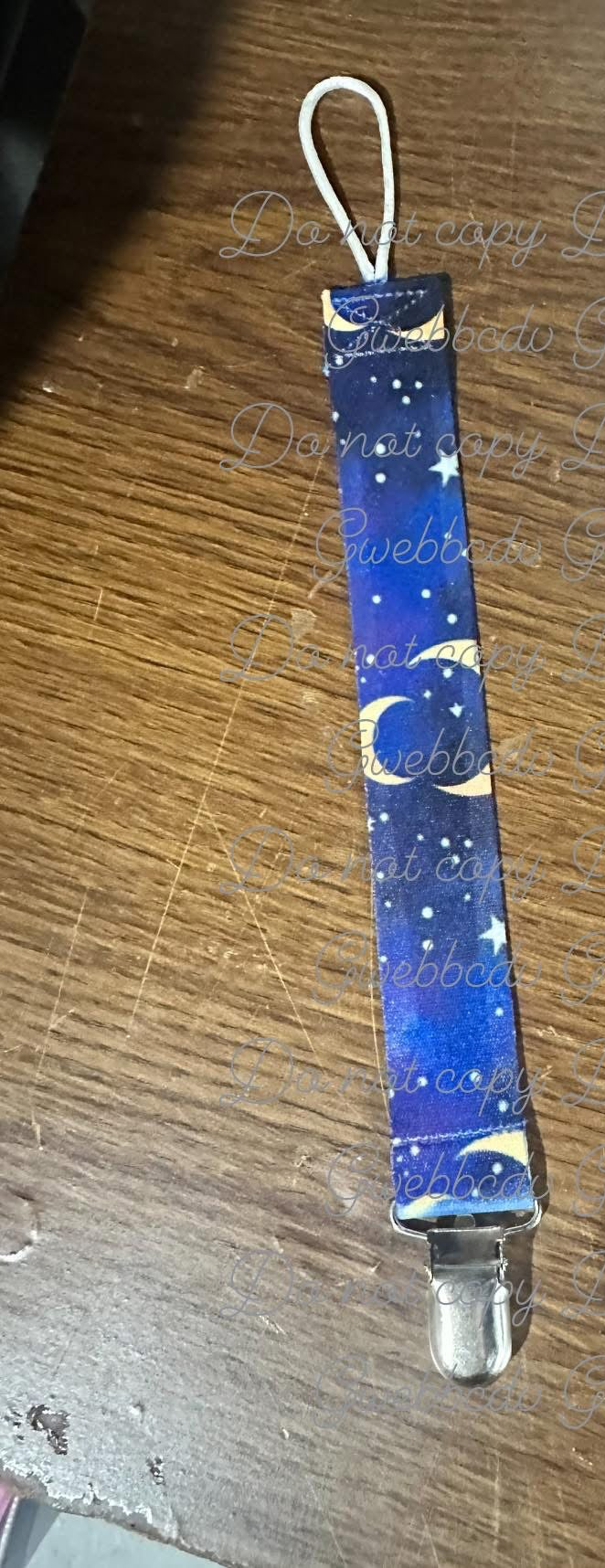 Moon & Stars Pacifier Clip