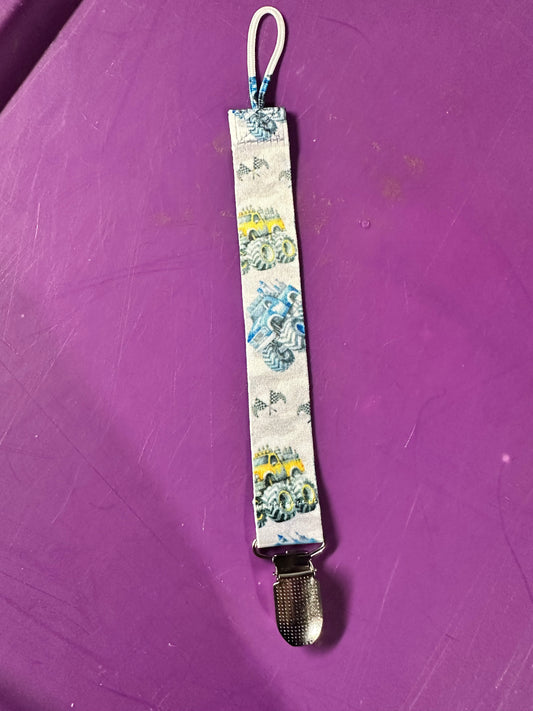 Monster Truck Pacifier Clip