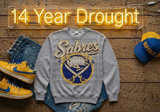 Faux Sequin Sabres