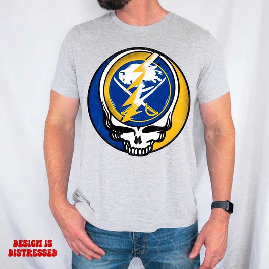 Grateful Buffalo Hockey Distressed