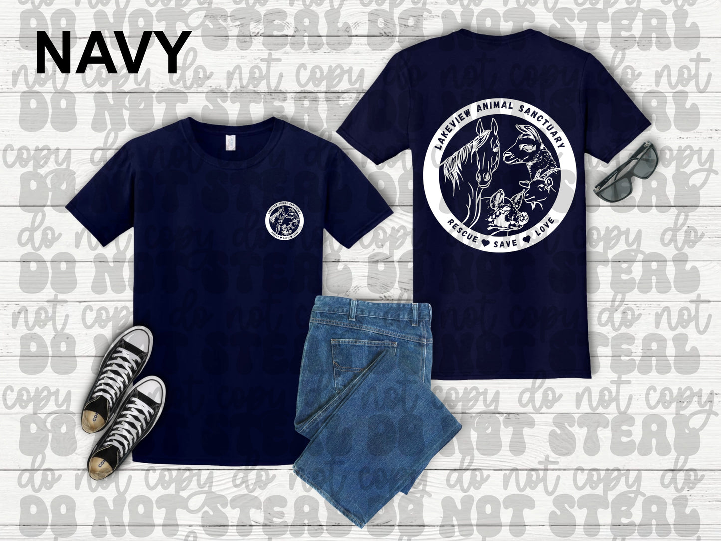 Lakeview Animal Sanctuary Short Sleeve Shirts