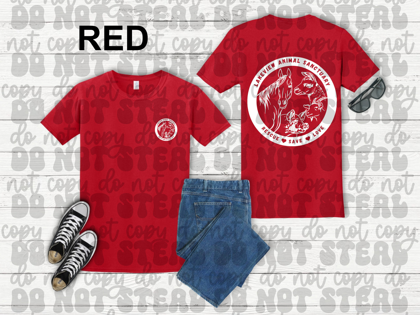 Lakeview Animal Sanctuary Short Sleeve Shirts