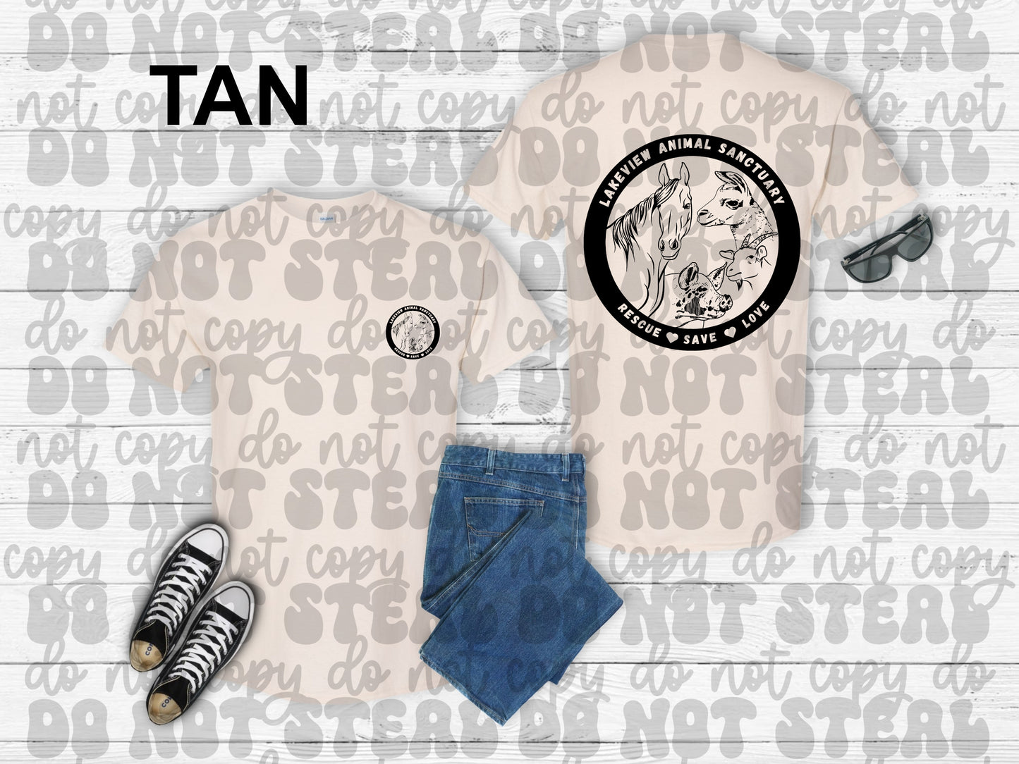 Lakeview Animal Sanctuary Short Sleeve Shirts