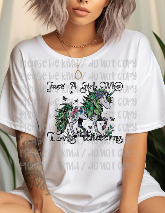 Just A Girl Who Loves Unicorns Digital