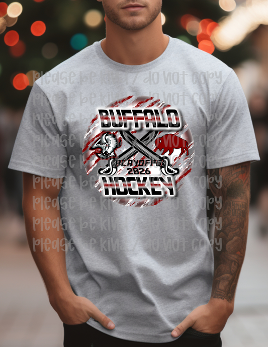 Buffalo Hockey Red Black Playoffs