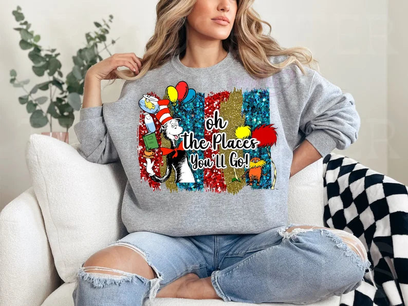 Oh The Places You Will Go Faux Sequin