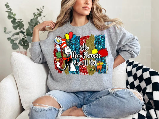 Oh The Places You Will Go Faux Sequin