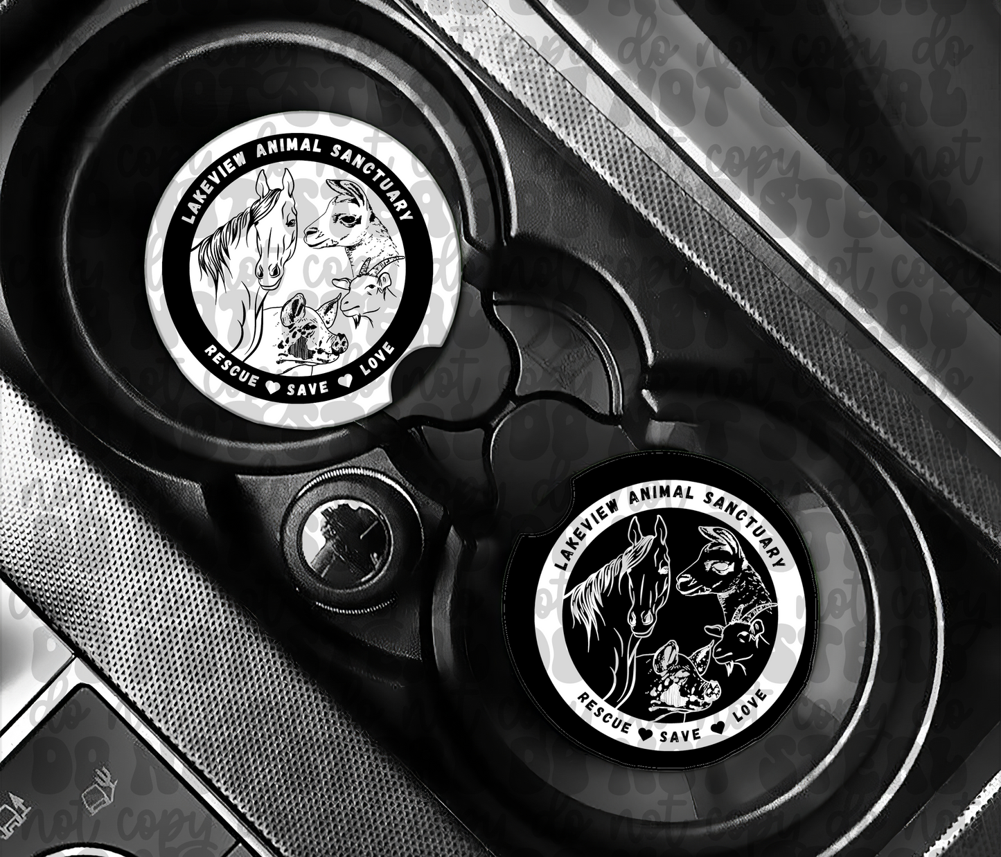 Lakeview Animal Sanctuary Car Coasters