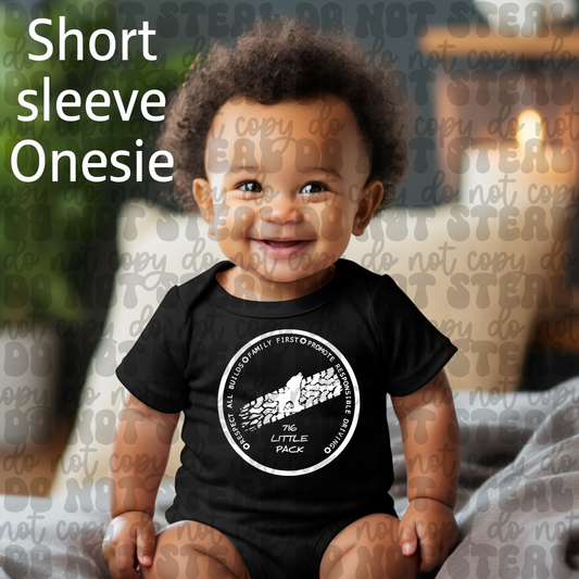 Lil Pack Black Onesie