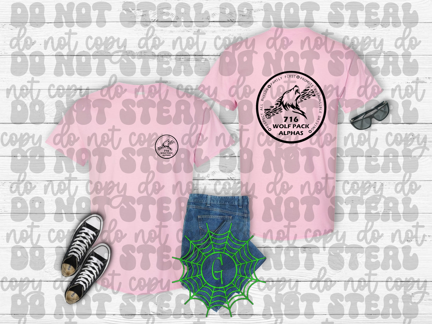 Wolfpack Alphas Old Logo Short Sleeve Shirts