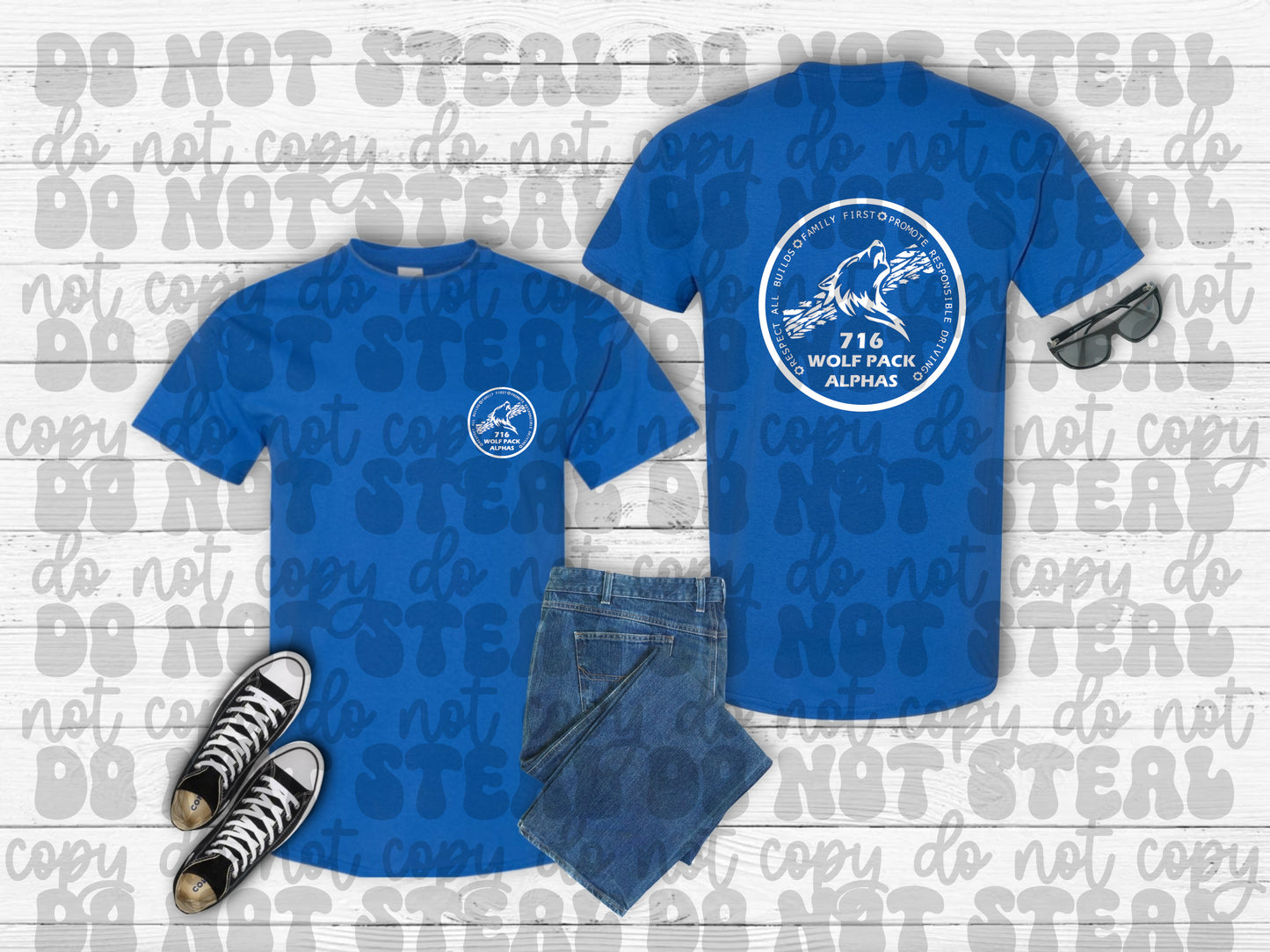 Wolfpack Alphas Old Logo Short Sleeve Shirts